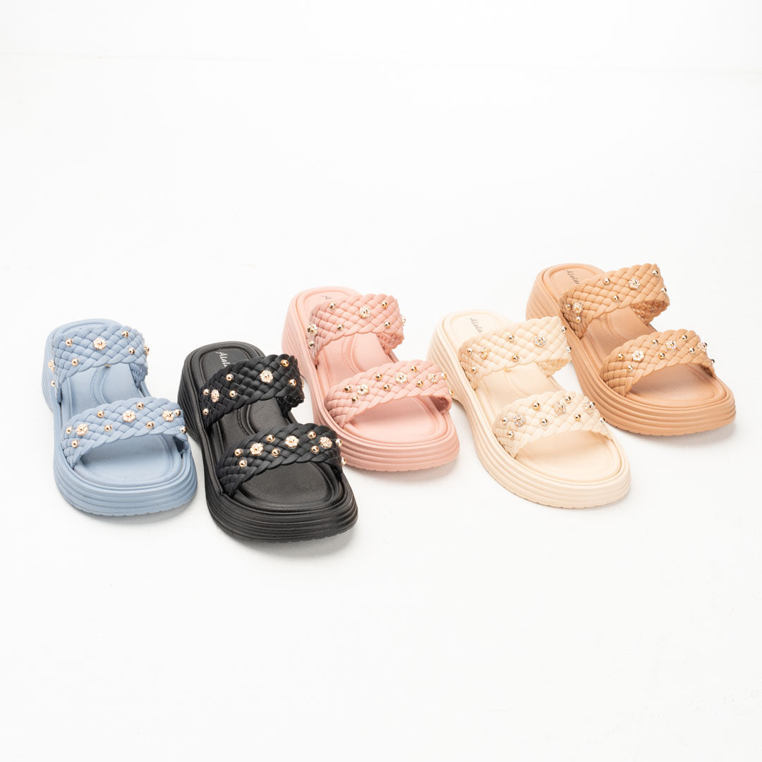 Elegant Women’s EVA Slide – Crystal Accent