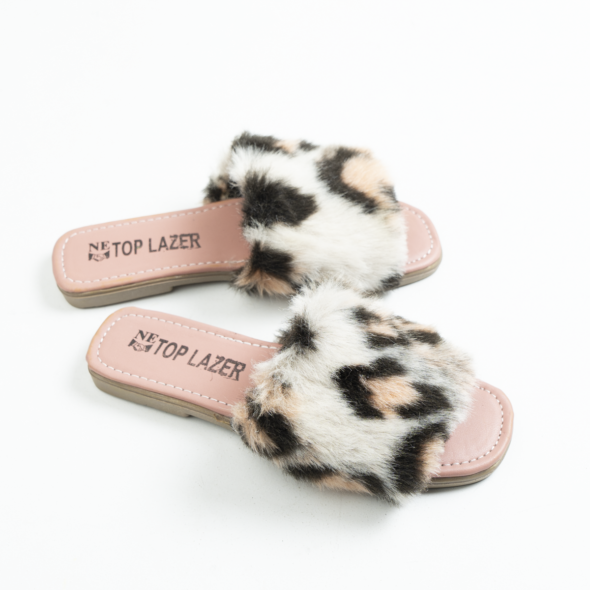 Leopard Luxe Fur Slides
