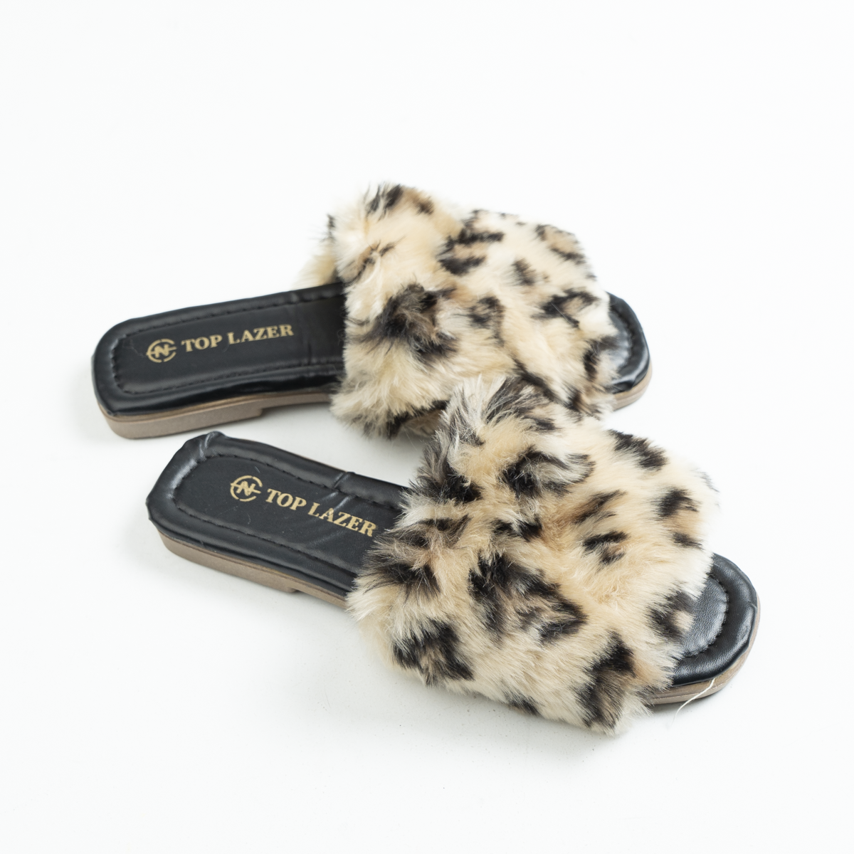 Leopard Luxe Fur Slides