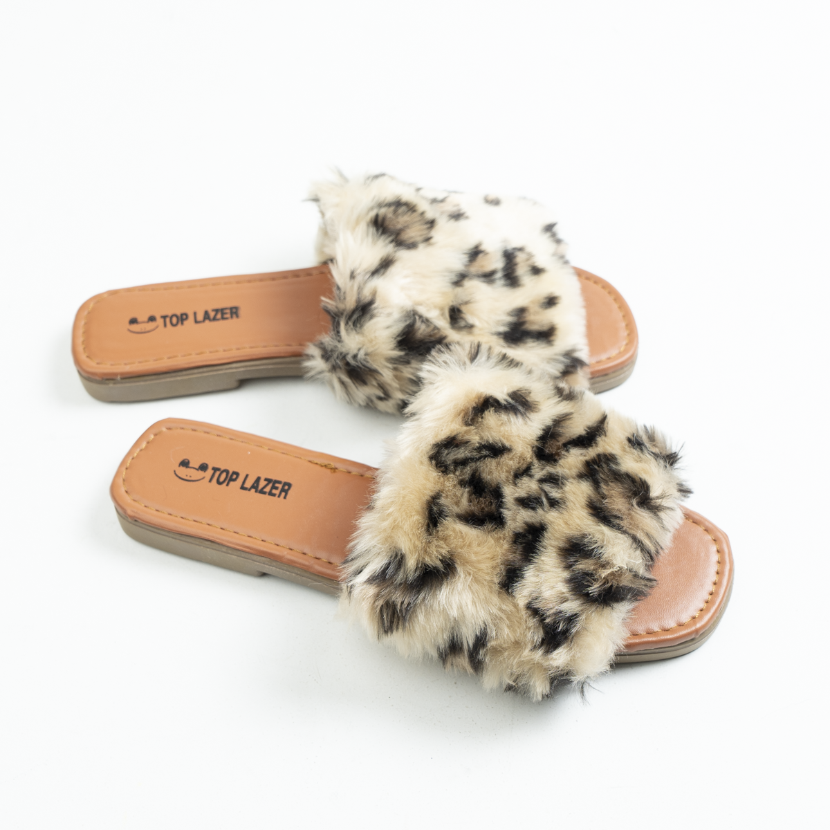 Leopard Luxe Fur Slides