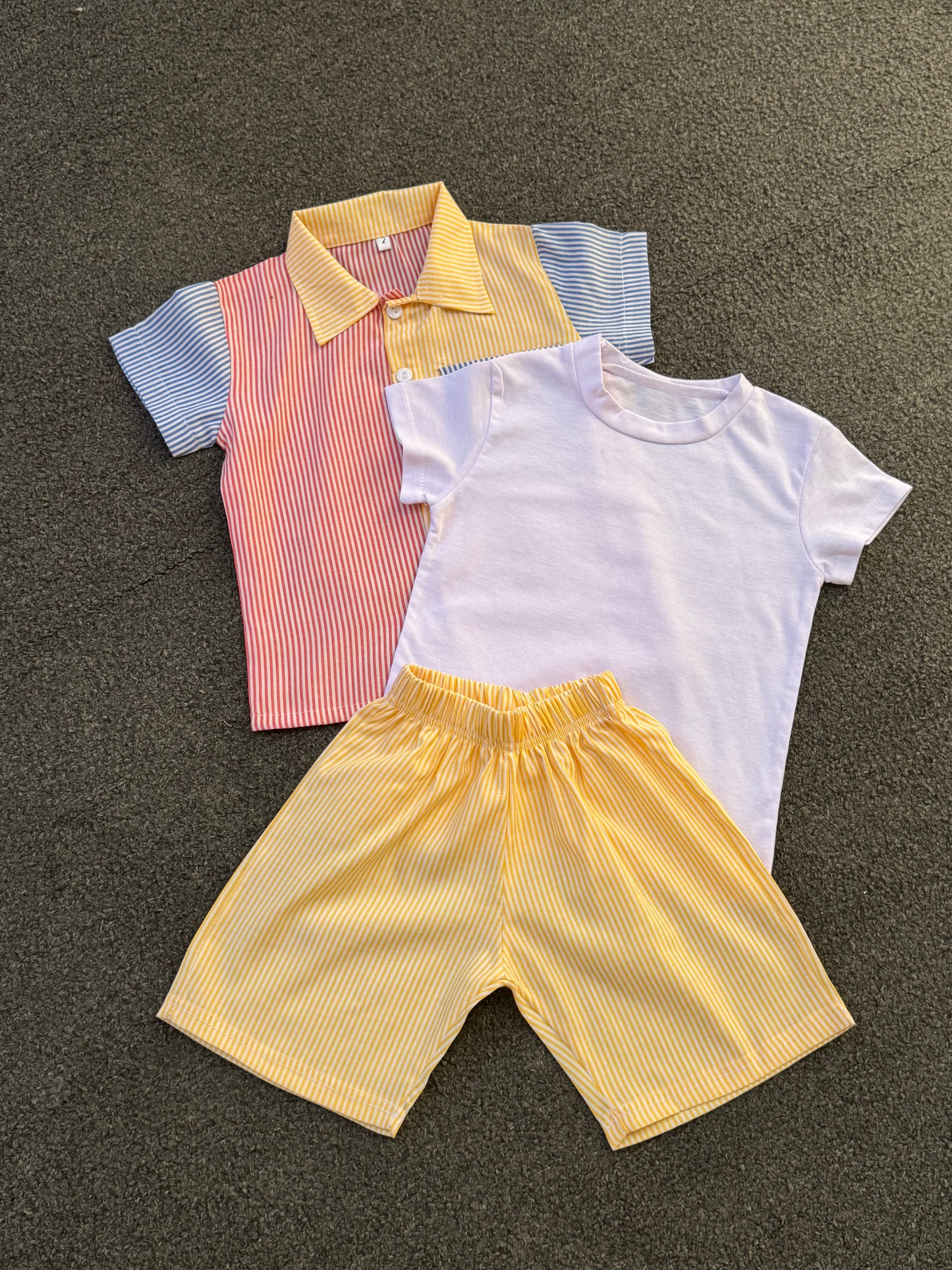 Kids 3-Piece Outfit – Shirt, Shorts