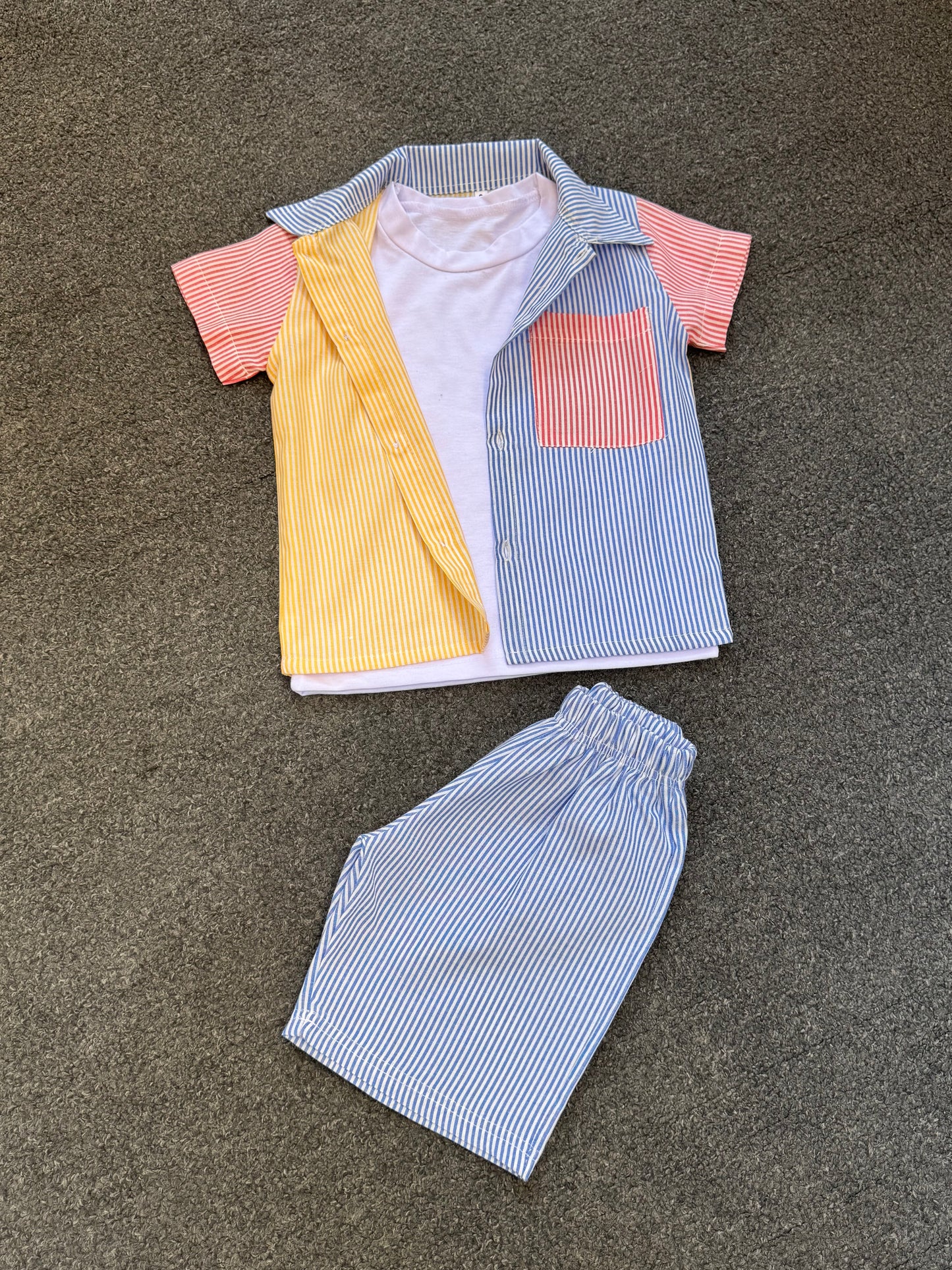 Kids 3-Piece Outfit – Shirt, Shorts