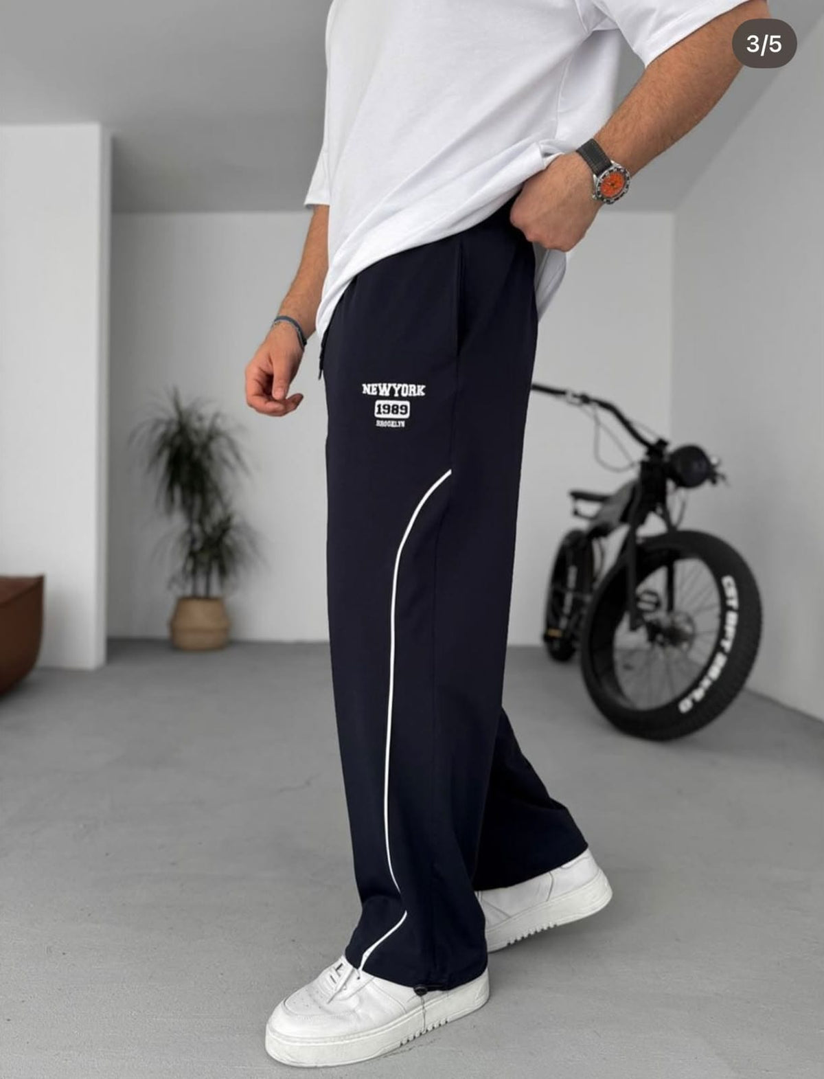 Cotton Wide-Leg Pants