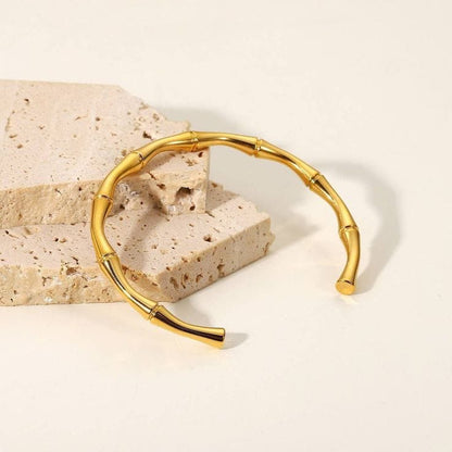Bamboo Bracelet – Free Size Stainless Steel