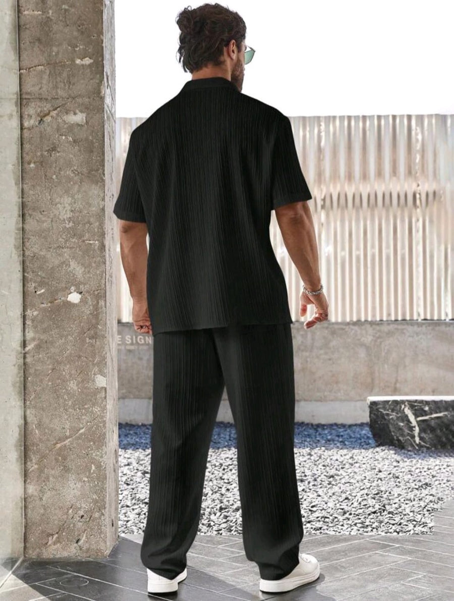 ZARA Style Summer Suit – Cotton Shirt & Pants Set