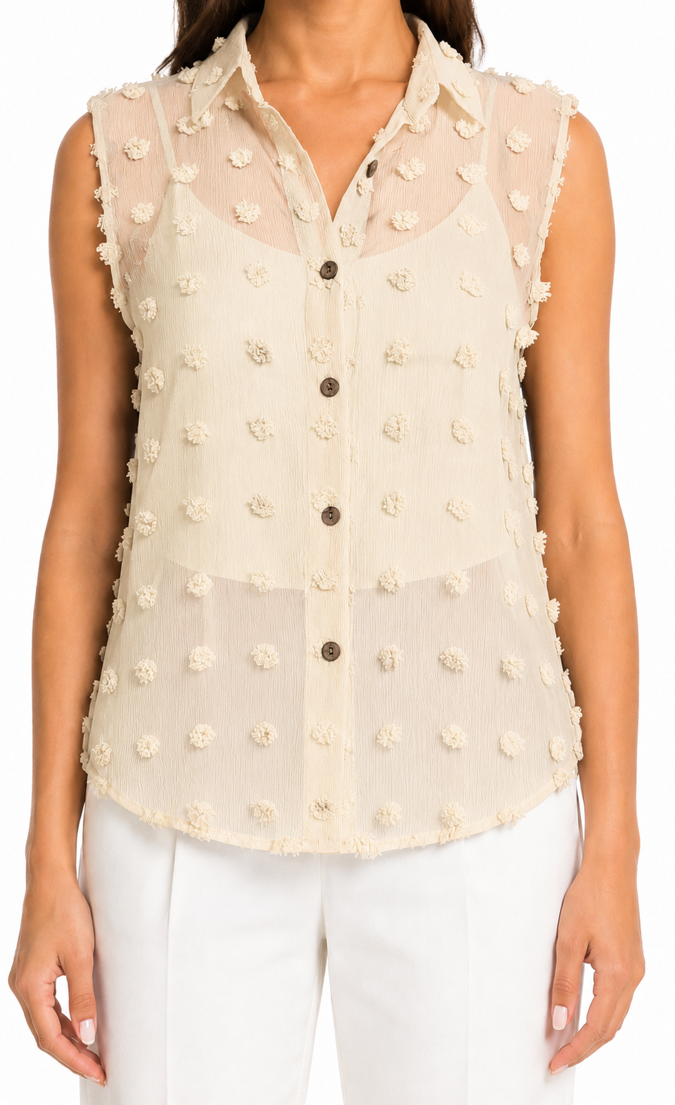 Elegant Solid Chiffon Blouse