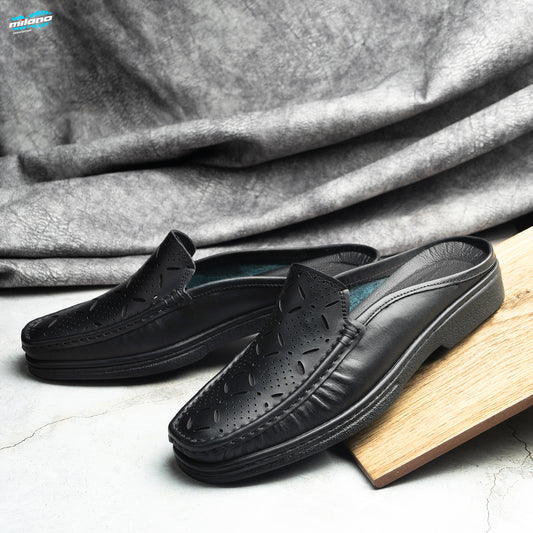 Natural Leather Sabot