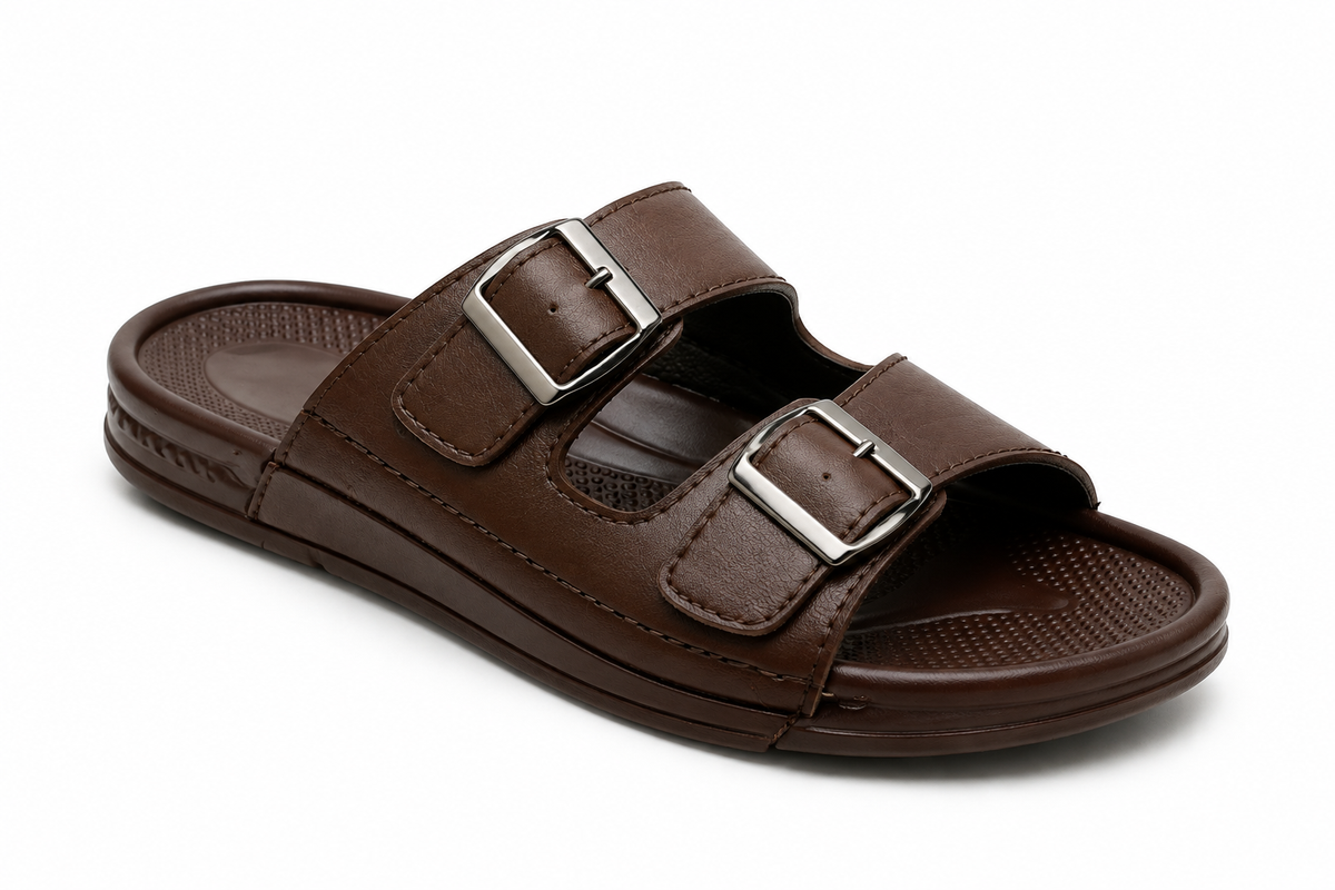 Men's Leather Sandals – 2 Buckles