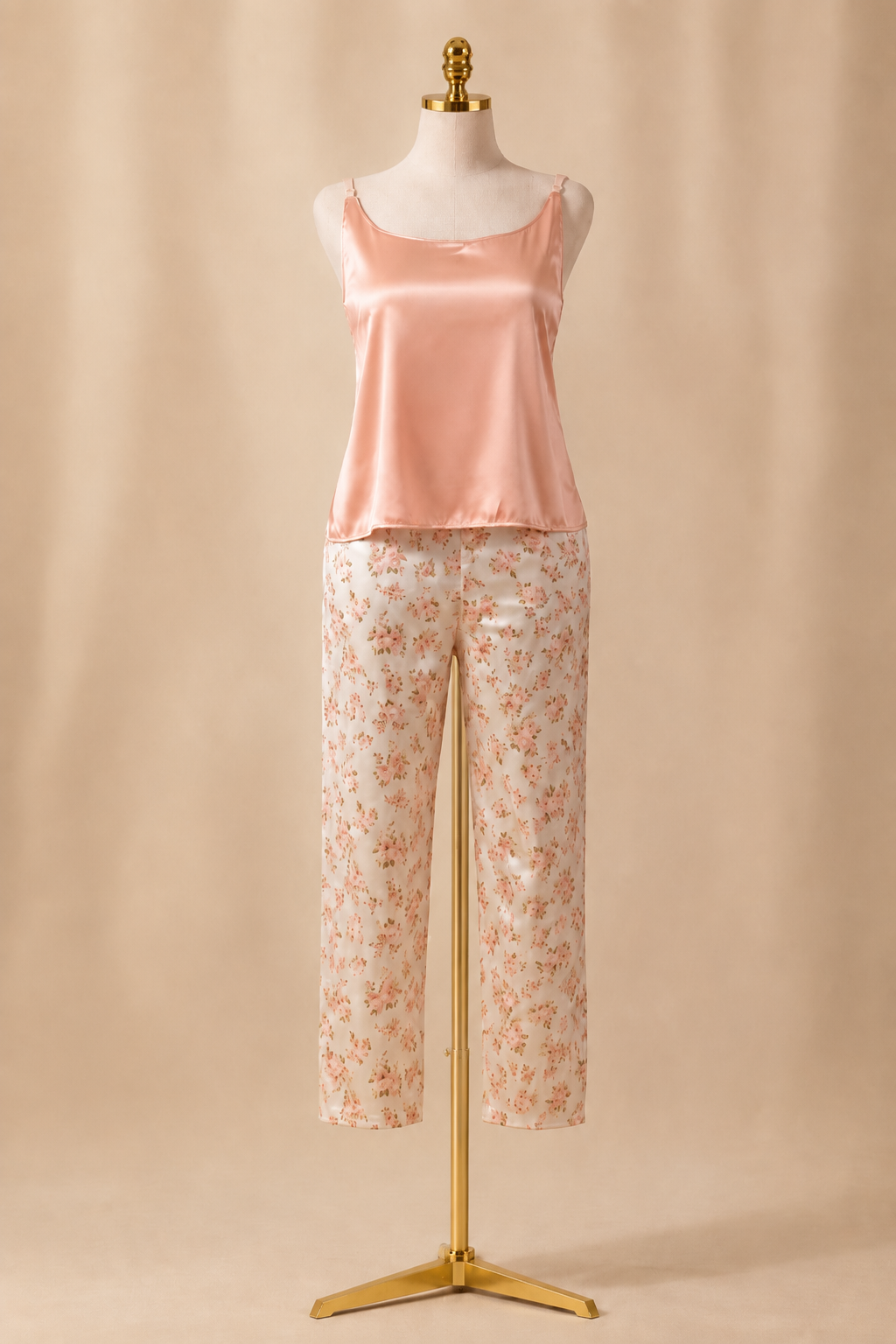 Floral Satin Pajama Set
