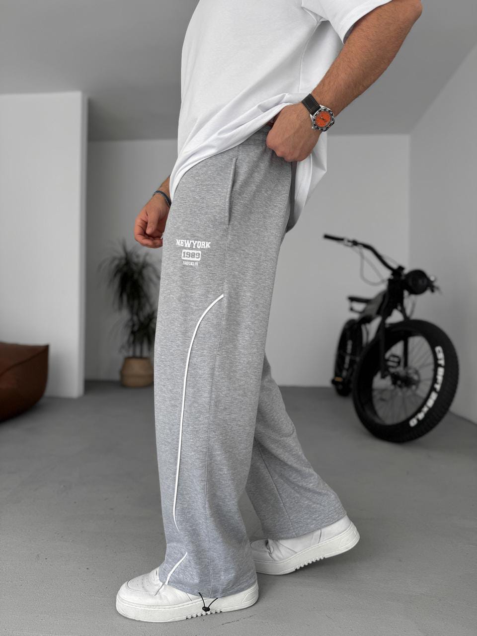 Cotton Wide-Leg Pants