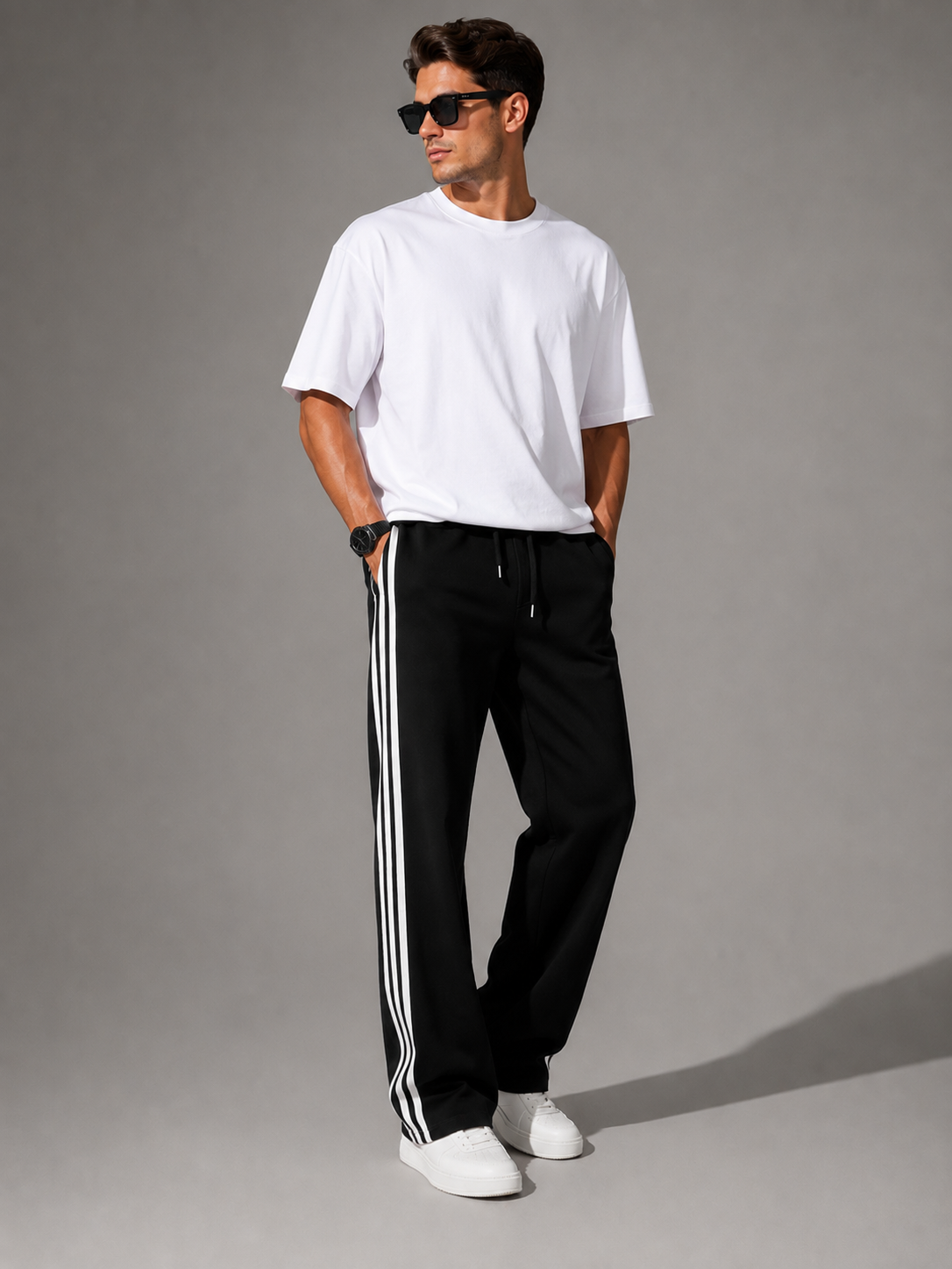 Triple Stripe Wide Pants