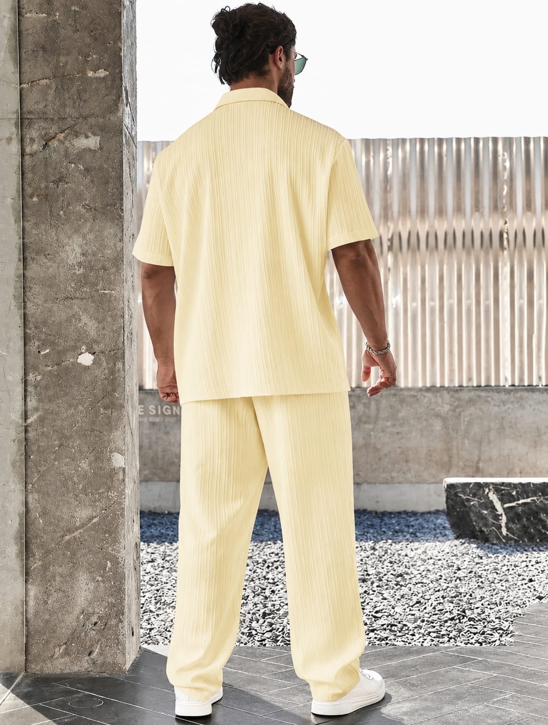 ZARA Style Summer Suit – Cotton Shirt & Pants Set