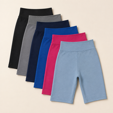 Women's Soft Stretch Shorts – Pack of 6 Pieces