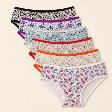 Floral Cotton Panties – Pack of 6 Pieces