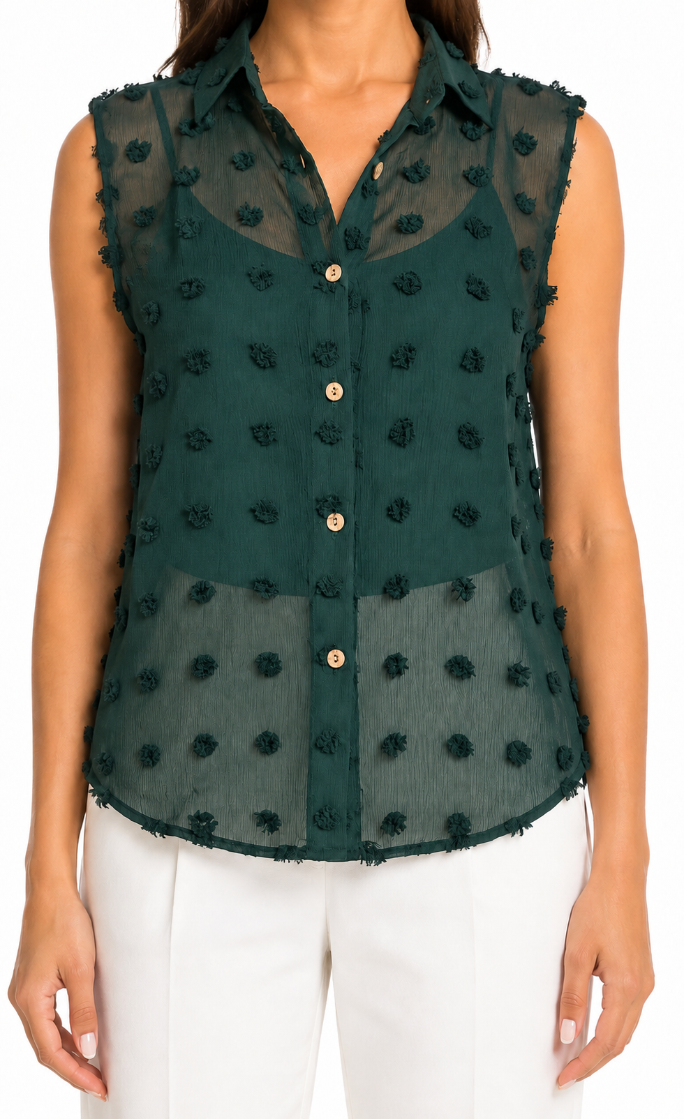 Elegant Solid Chiffon Blouse