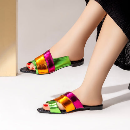 Flat Leather Slippers – Lightweight & Stylish
