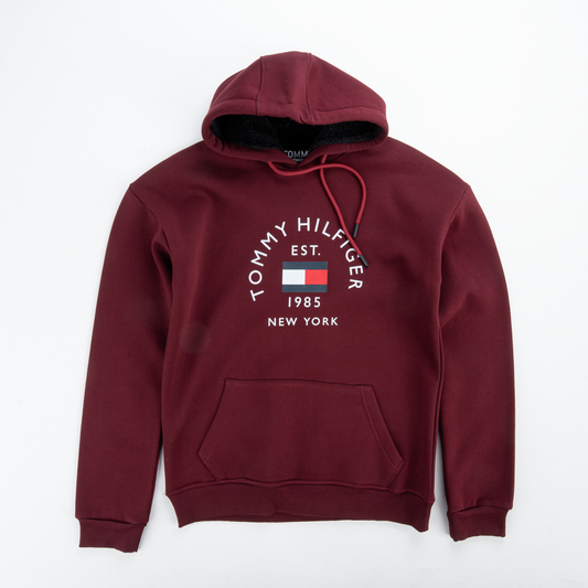 Unisex Hoodie New Work  -  Burgundy