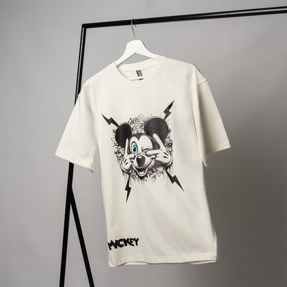 Oversized Mickey T-Shirt – 100% Cotton Bolivar Fabric