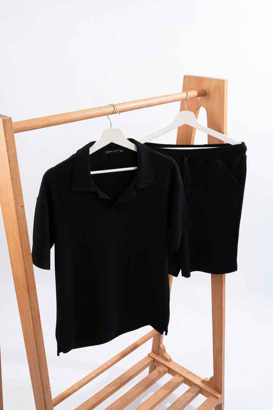 Marseille Summer Set – Collar Tee with Matching Shorts