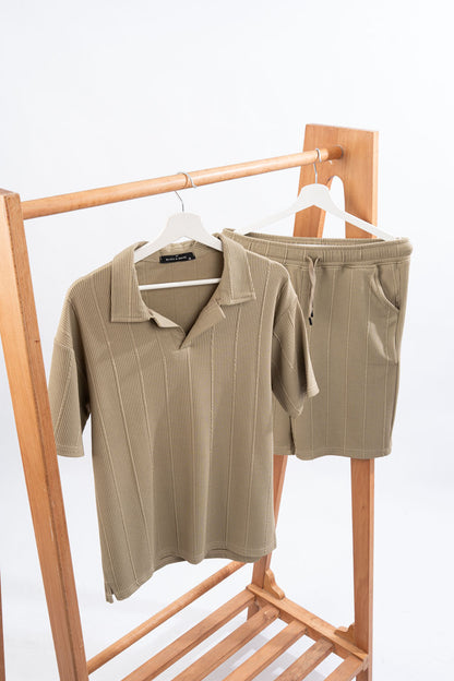 Marseille Summer Set – Collar Tee with Matching Shorts