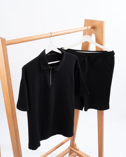 Marseille Fabric Set – Zipper Tee & Shorts