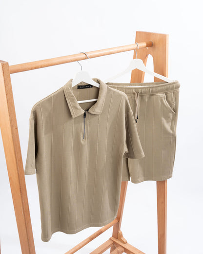 Marseille Fabric Set – Zipper Tee & Shorts
