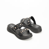 Elegant Women’s EVA Slide – Crystal Accent