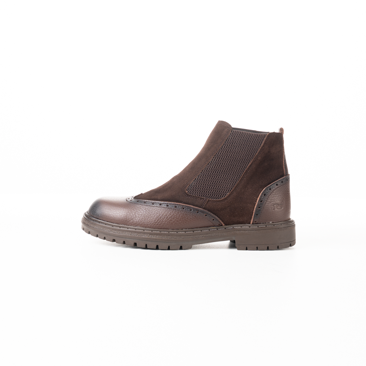 Men’s Hybrid Leather–Suede Ankle Boots