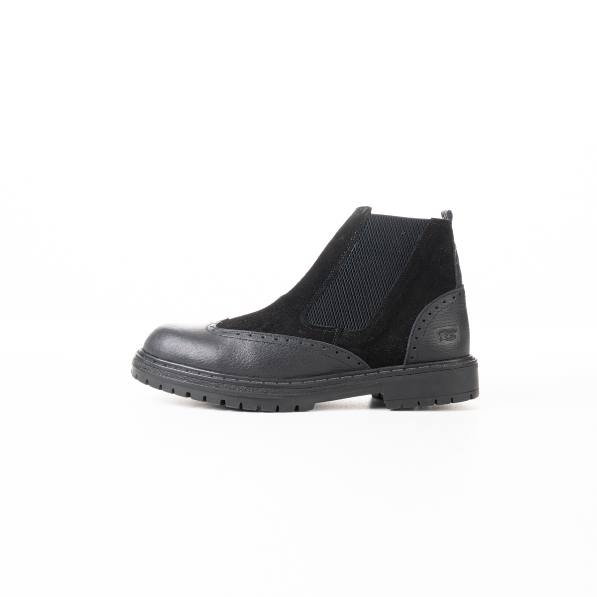 Men’s Hybrid Leather–Suede Ankle Boots