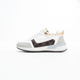Elegant Women’s Sneakers with Gold Chain