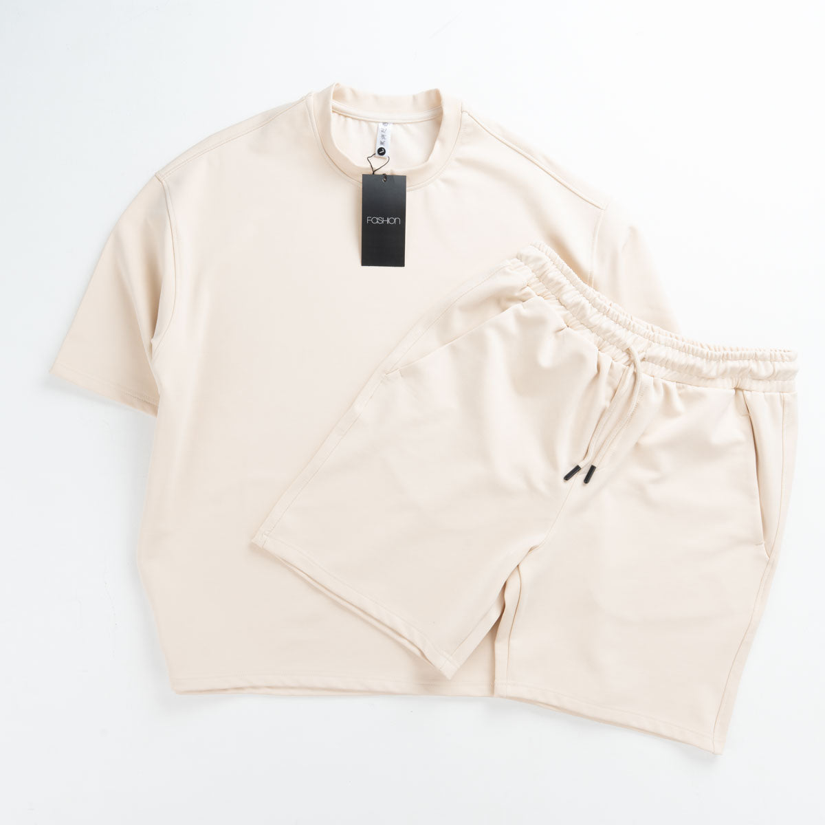 Men’s Solid Cotton Set – T-Shirt & Shorts