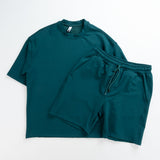 Men’s Solid Cotton Set – T-Shirt & Shorts