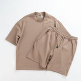 Men’s Solid Cotton Set – T-Shirt & Shorts