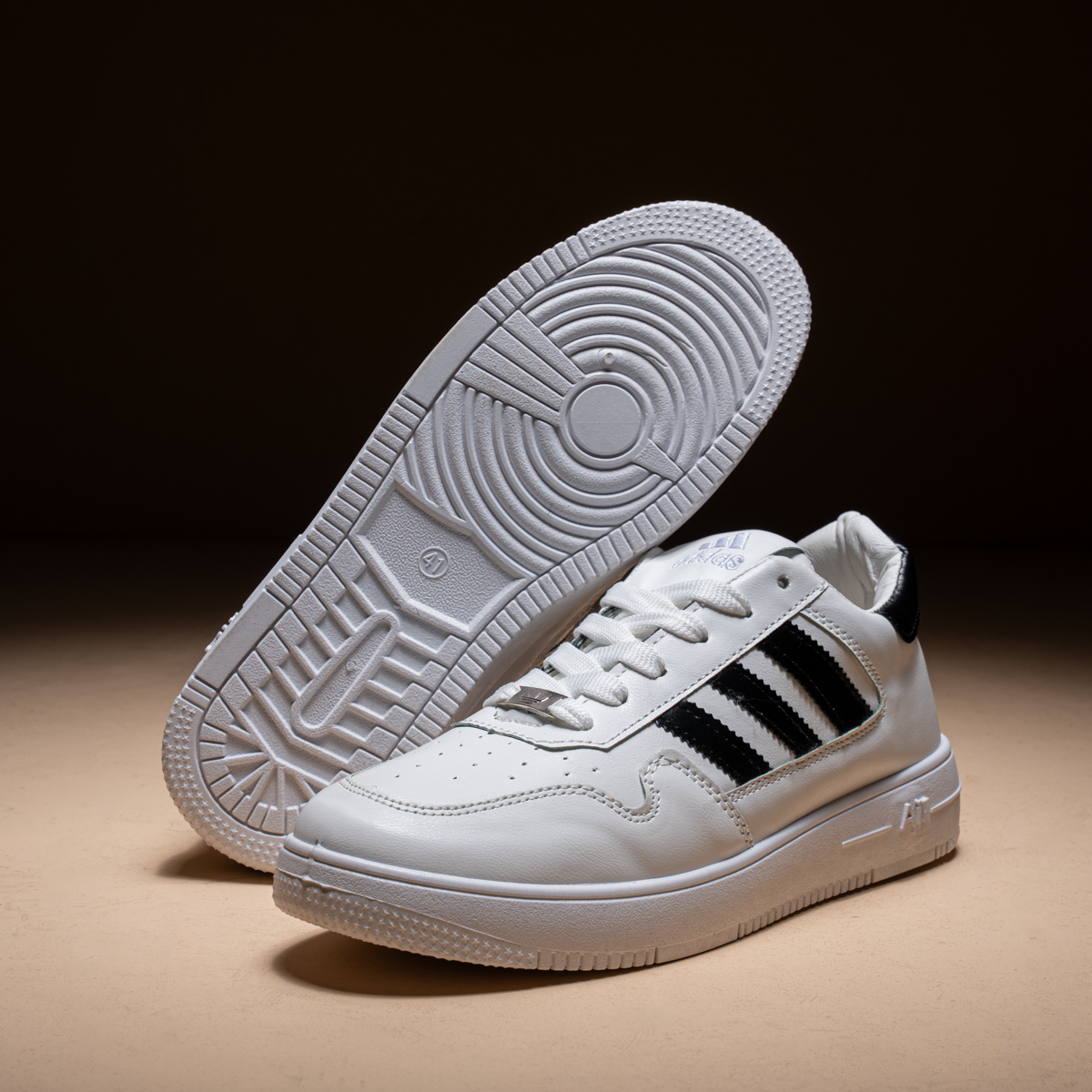 Men's Imported Leather Slip-On Sneakers