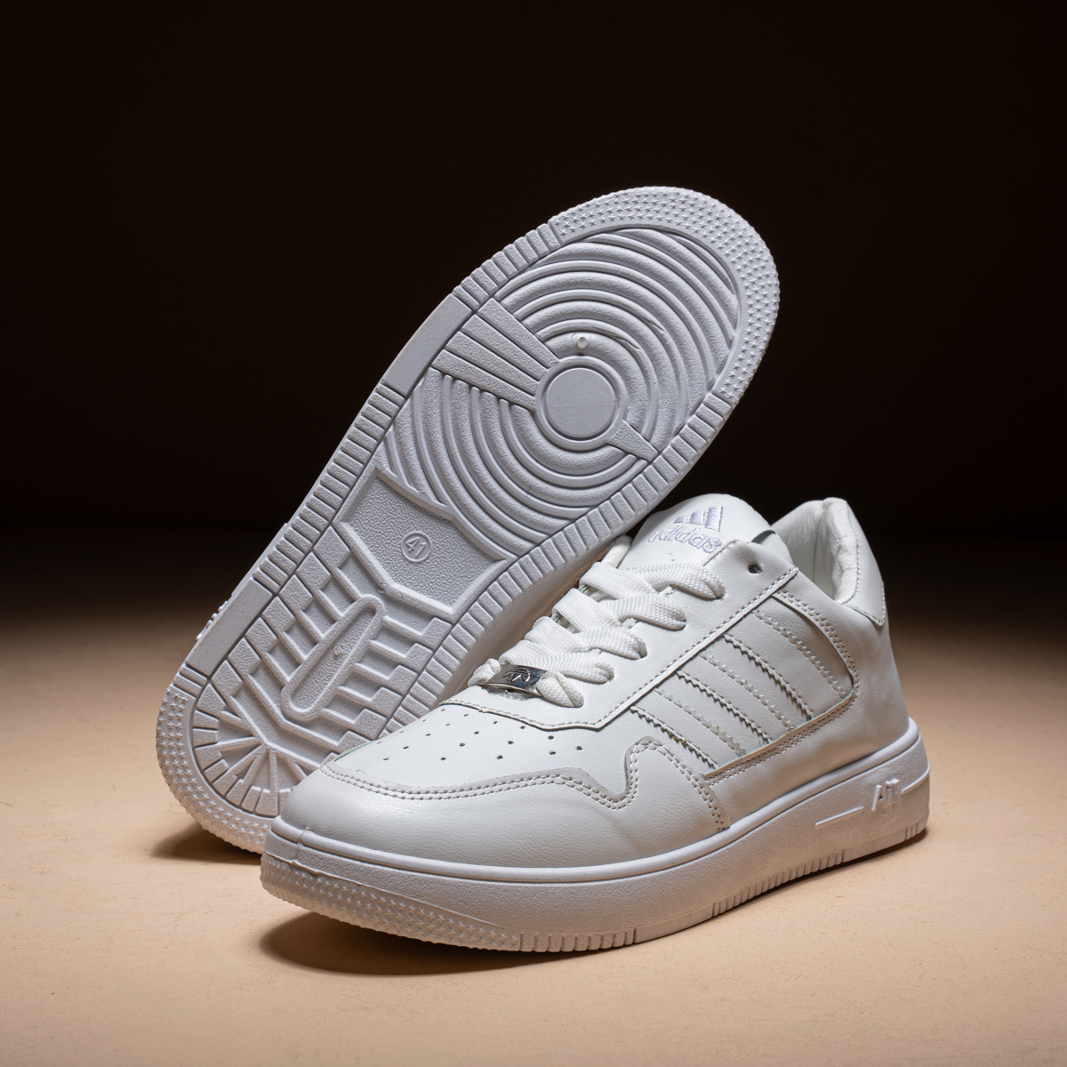 Men's Imported Leather Slip-On Sneakers