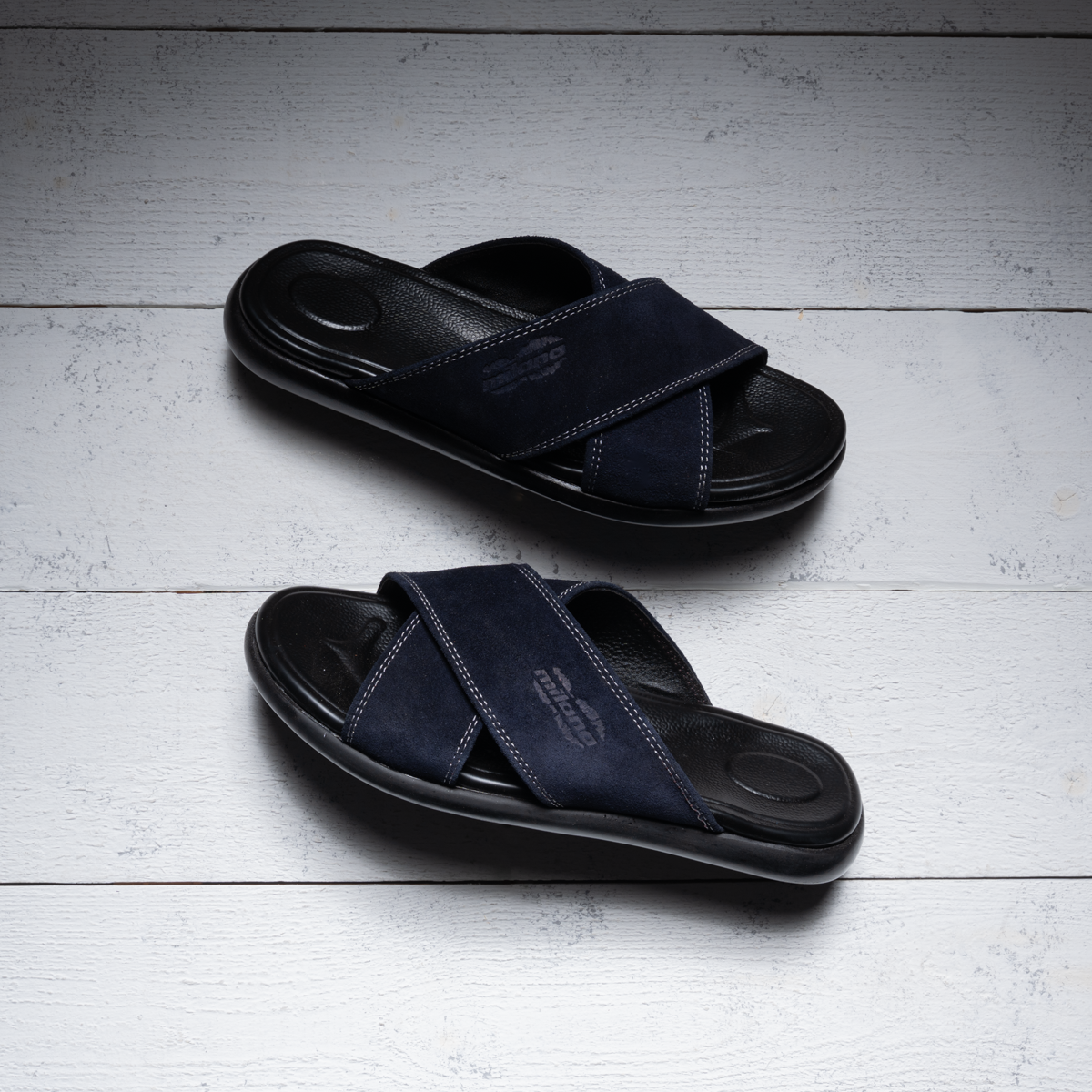 Men's Suede Cross Slippers