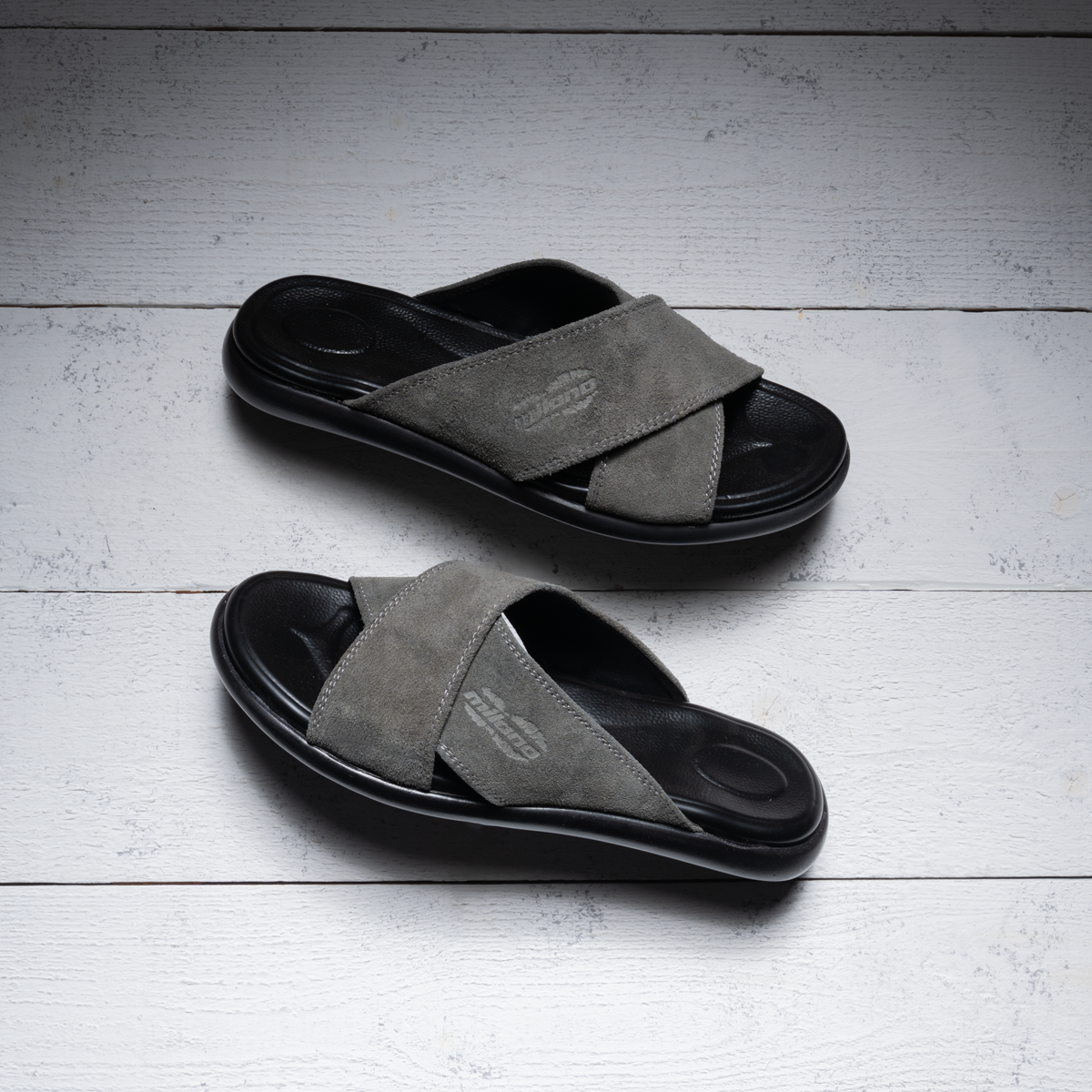 Men's Suede Cross Slippers