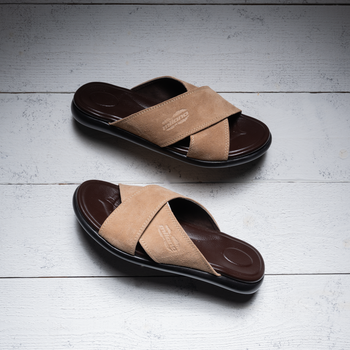 Men's Suede Cross Slippers