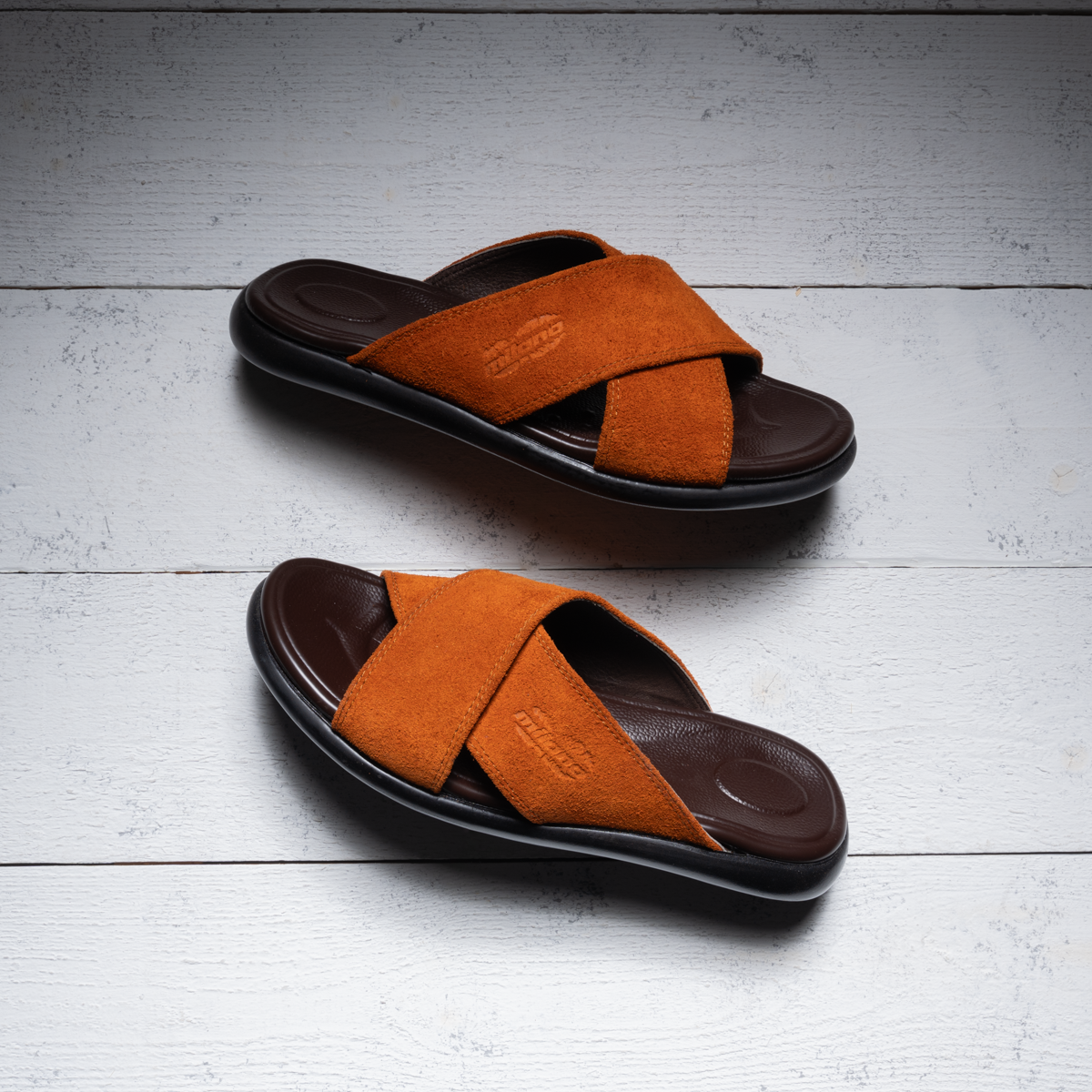 Men's Suede Cross Slippers
