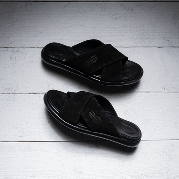Men's Suede Cross Slippers