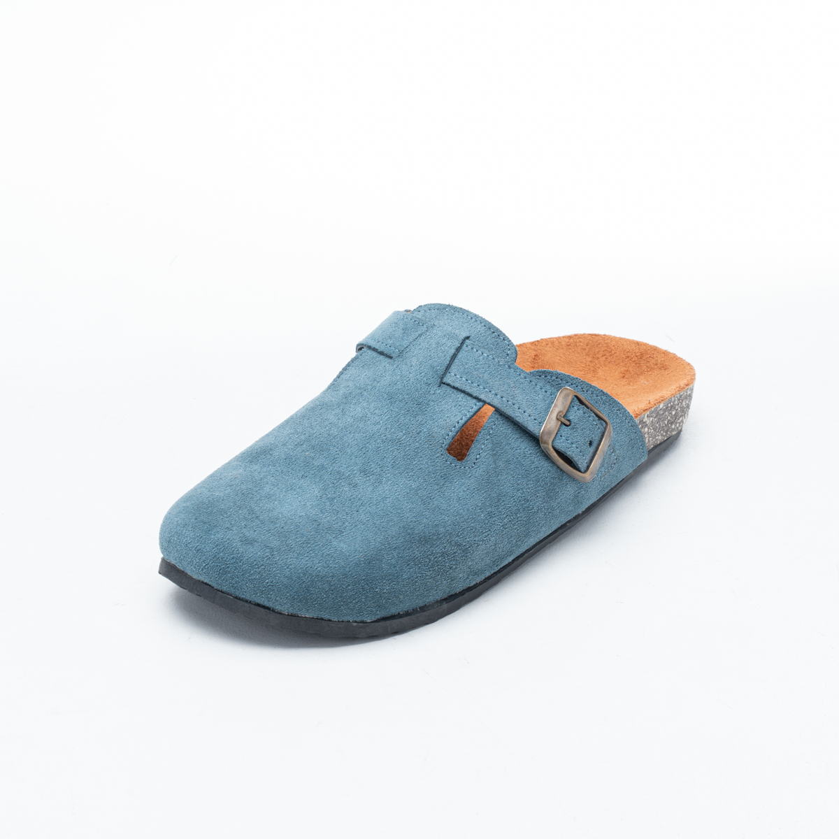 Men's Suede Buckle Mule Clogs