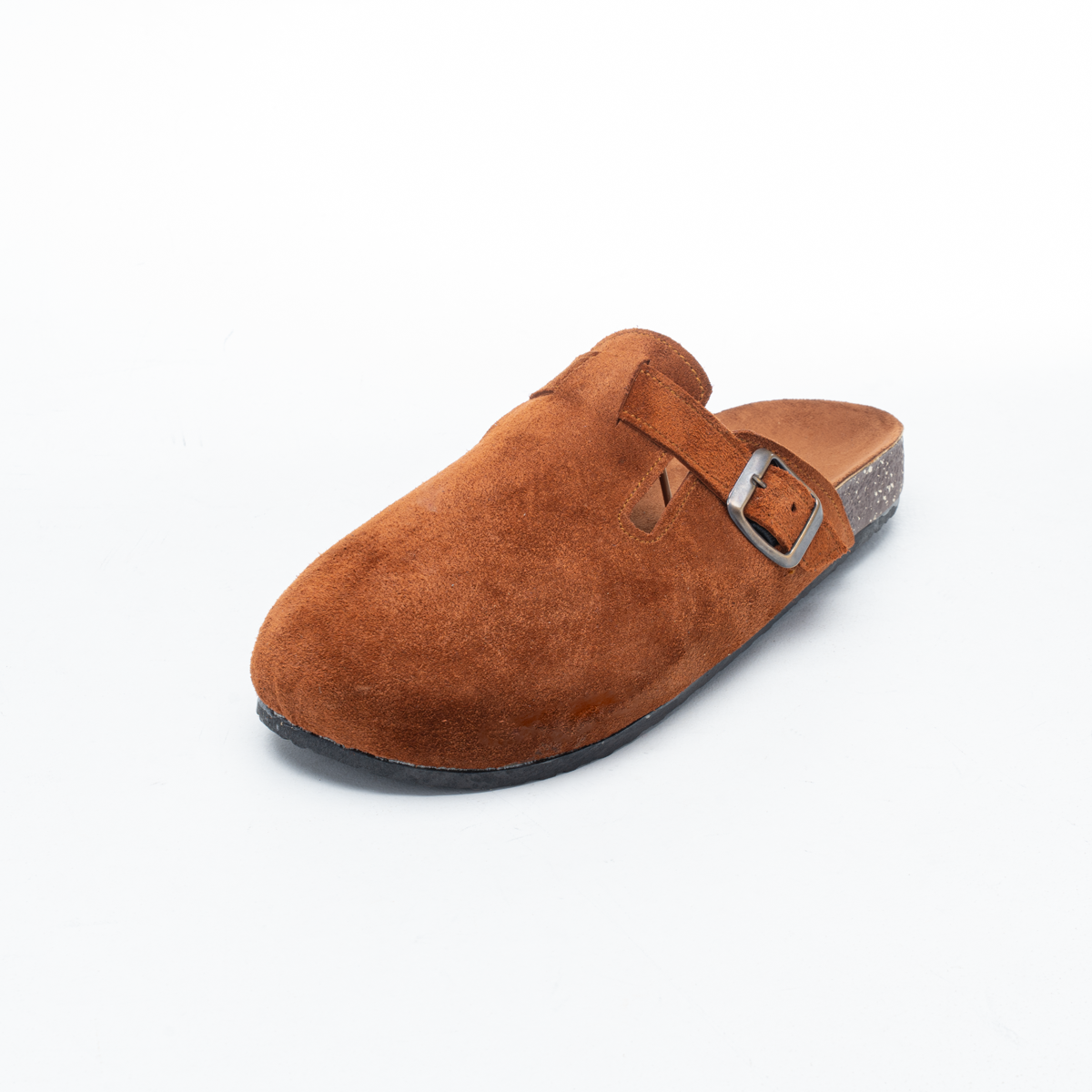 Men's Suede Buckle Mule Clogs