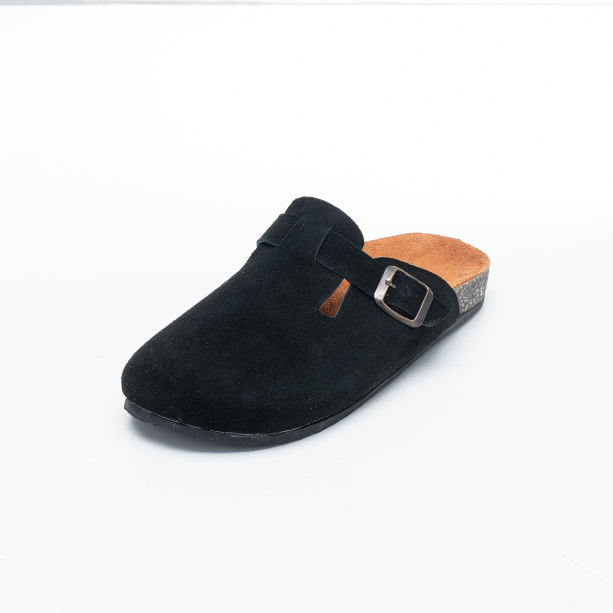 Men's Suede Buckle Mule Clogs