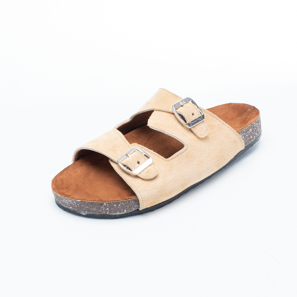 Men's Natural Suede Slide Slippers
