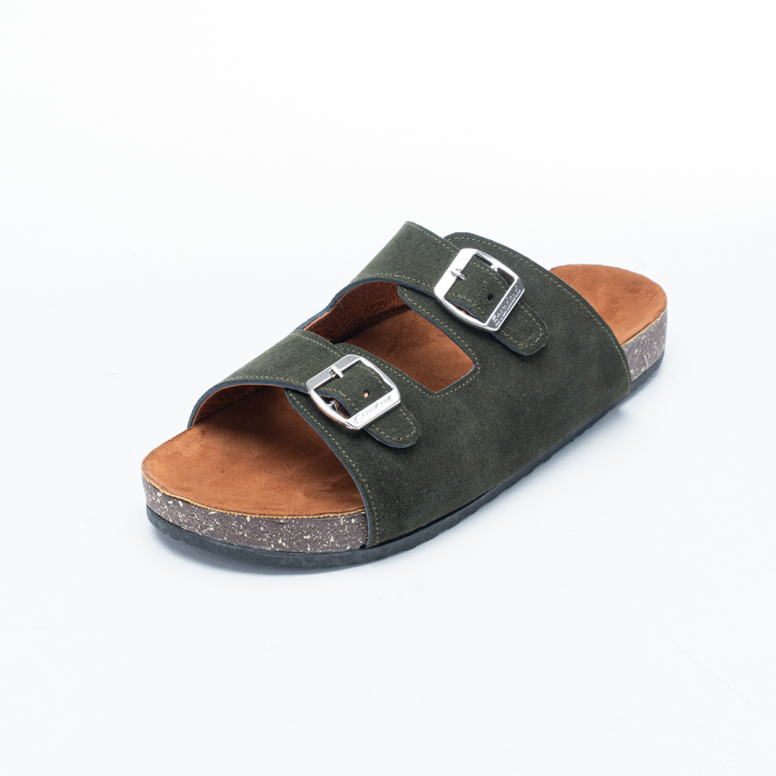 Men's Natural Suede Slide Slippers