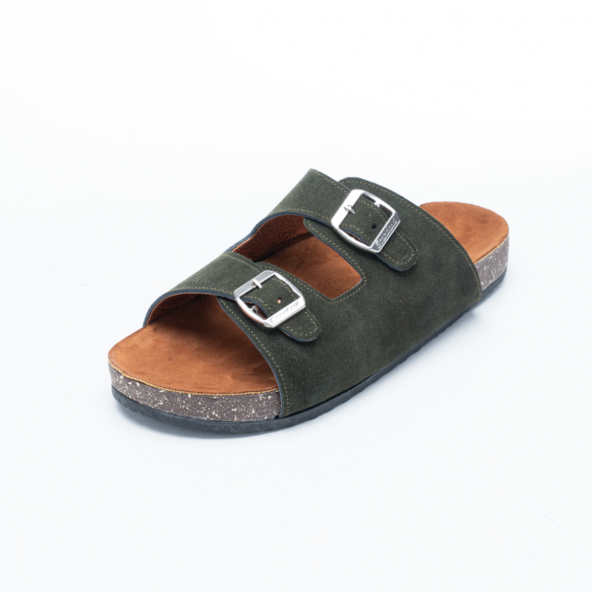 Men's Natural Suede Slide Slippers