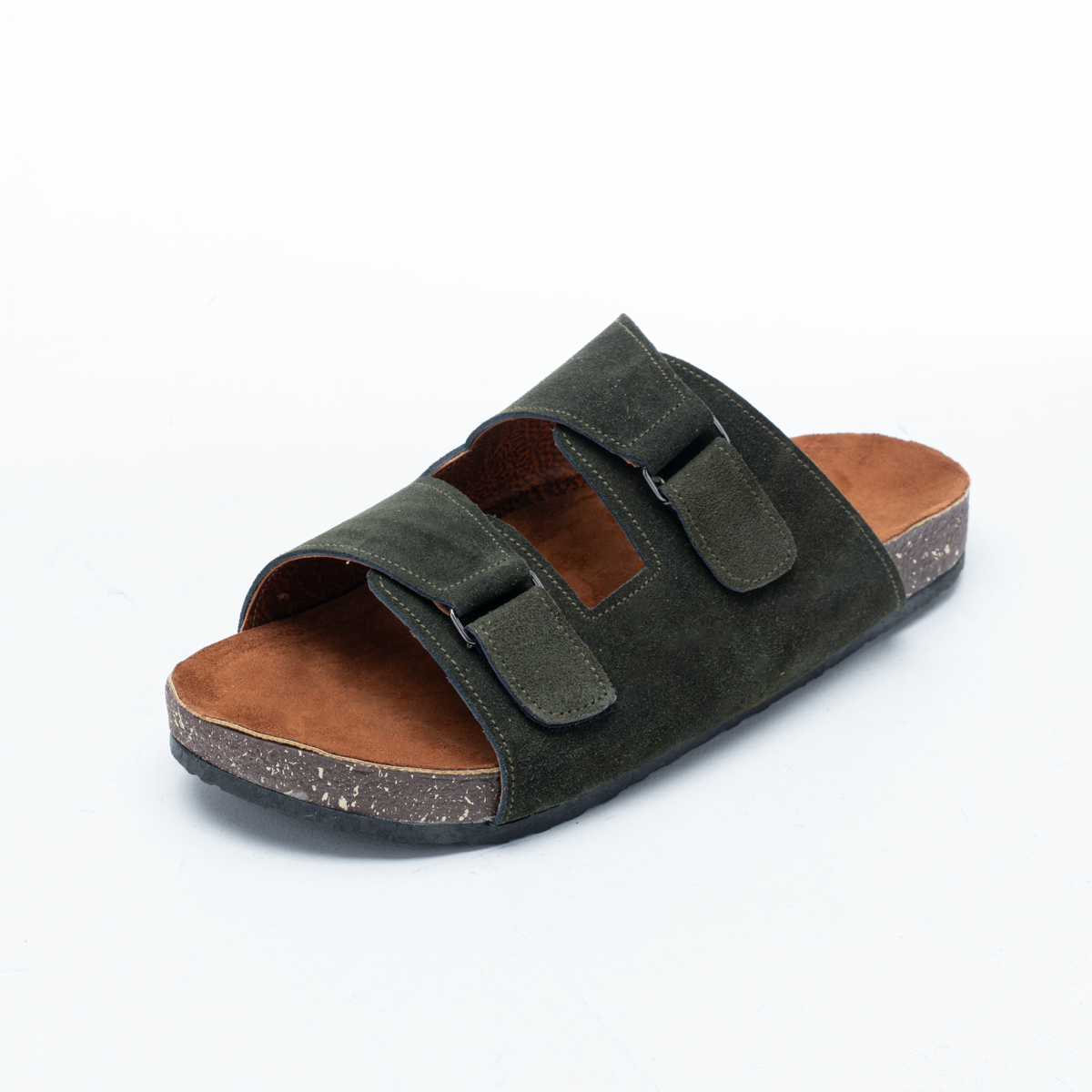 Men's Suede Double-Strap Slippers