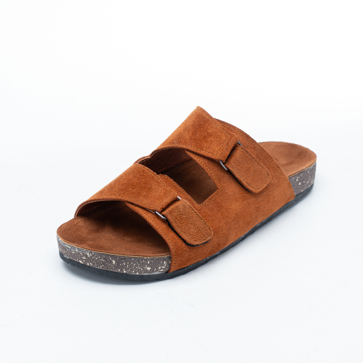 Men's Suede Double-Strap Slippers