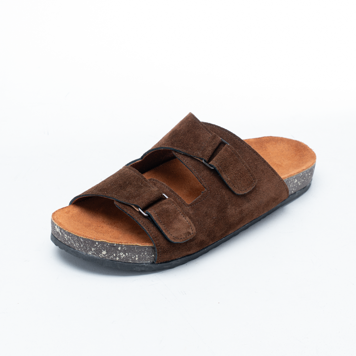 Men's Suede Double-Strap Slippers