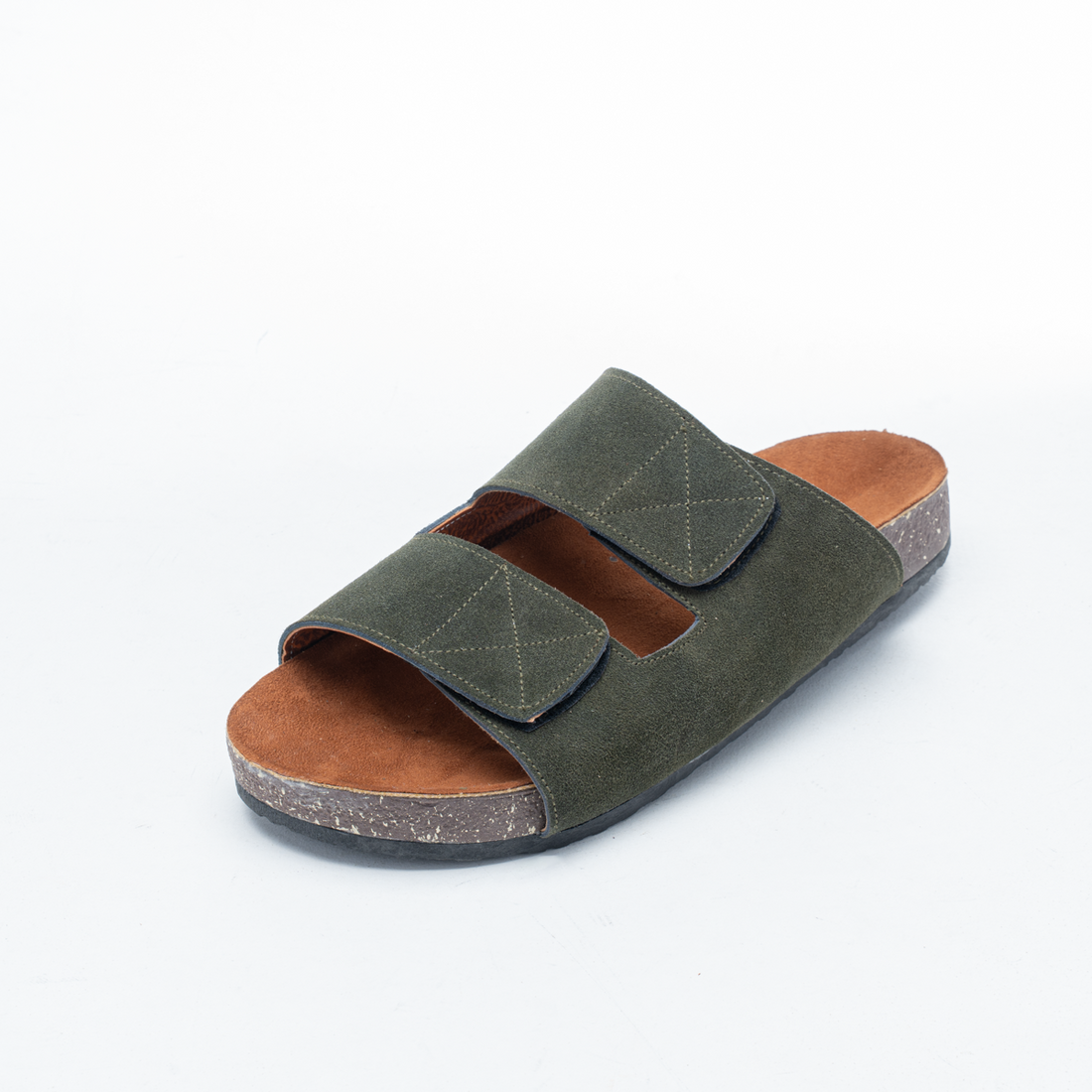 Men's Suede Cork-Sole Slippers
